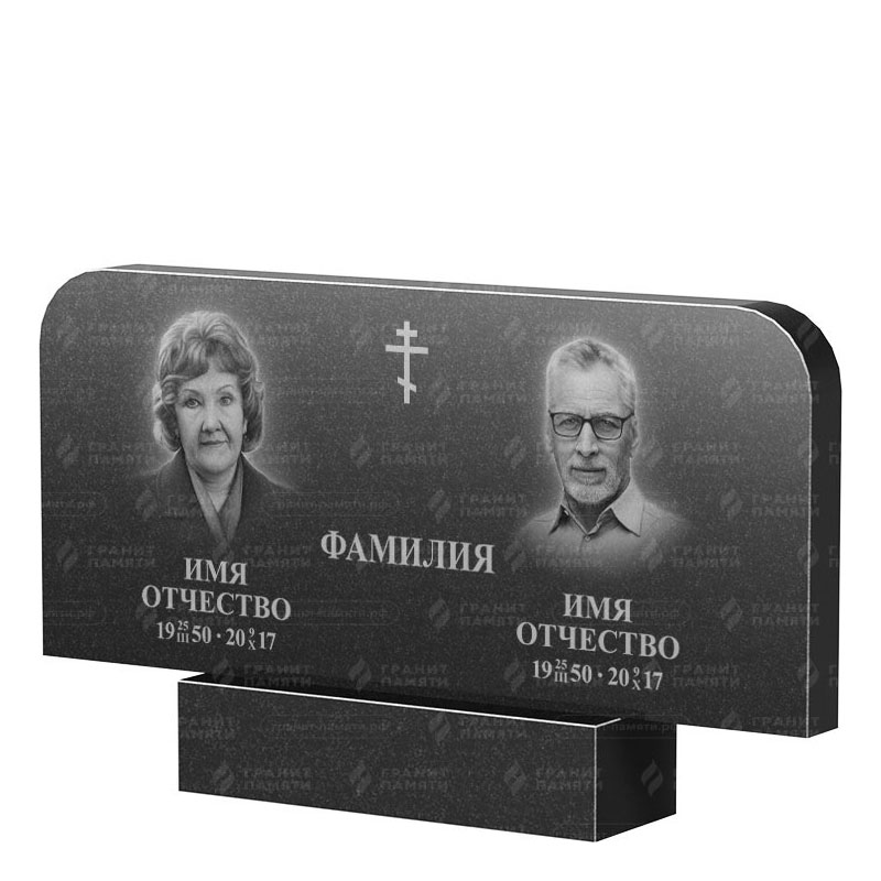 Памятники из гранита двойные в Магнитогорске | Двойной гранитный памятник ФГ-254