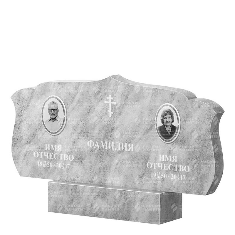 Памятники из мрамора в Магнитогорске | Двойной мраморный памятник ФМ-130