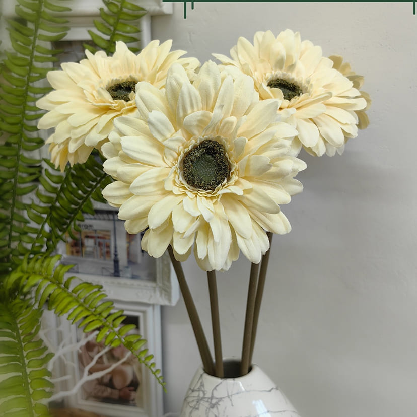 Искусственные цветы в Магнитогорске | Цветок искусственный «Гербера», молочно-персиковая, одиночный