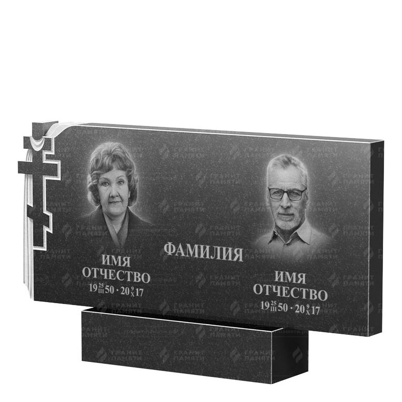 Памятники из гранита двойные в Магнитогорске | Двойной гранитный памятник ФГ-139