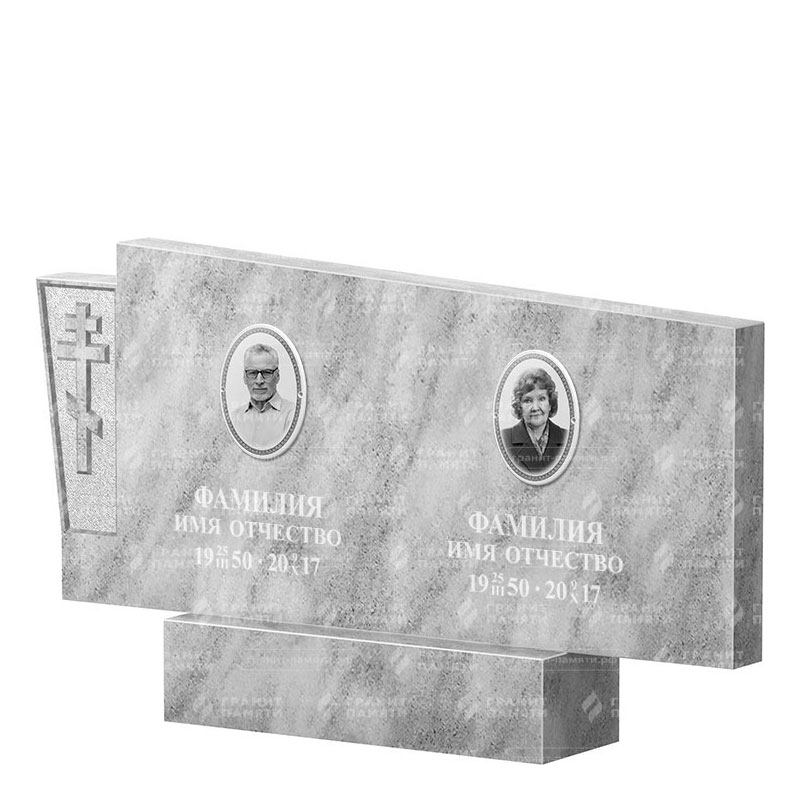 Памятники из мрамора в Магнитогорске | Двойной мраморный памятник ФМ-137