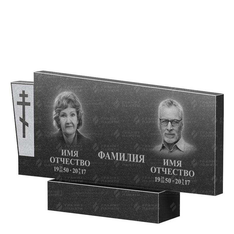 Памятники из гранита двойные в Магнитогорске | Двойной гранитный памятник ФГ-137
