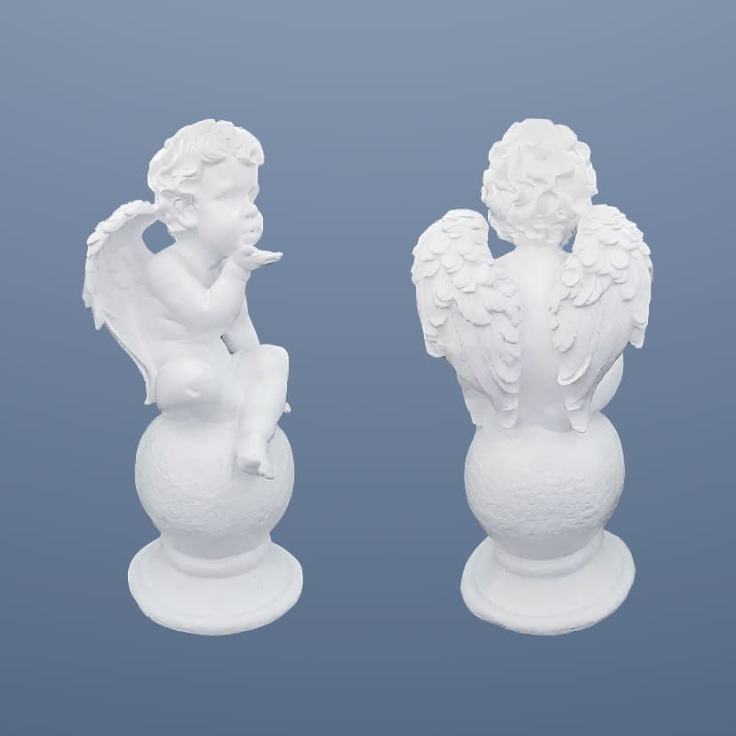 Скульптуры из искусственного мрамора в Магнитогорске | Скульптура ангел на шаре №2