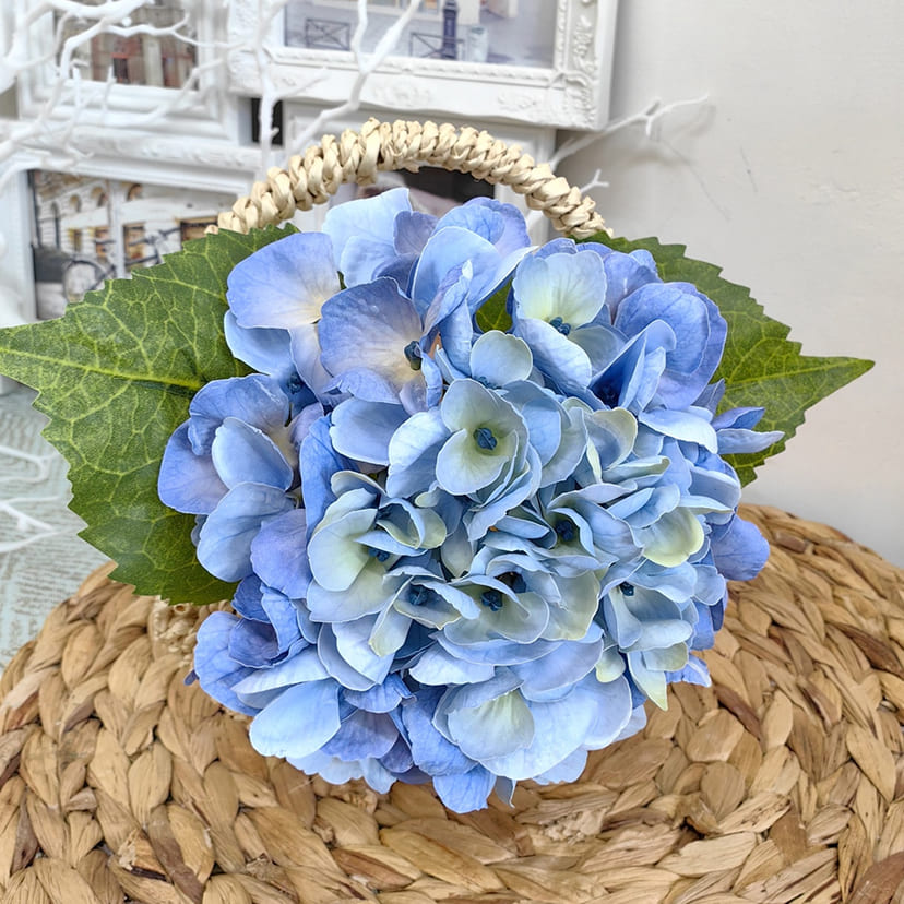 Искусственные цветы в Магнитогорске | Цветок искусственный «Гортензия», голубая, одиночный