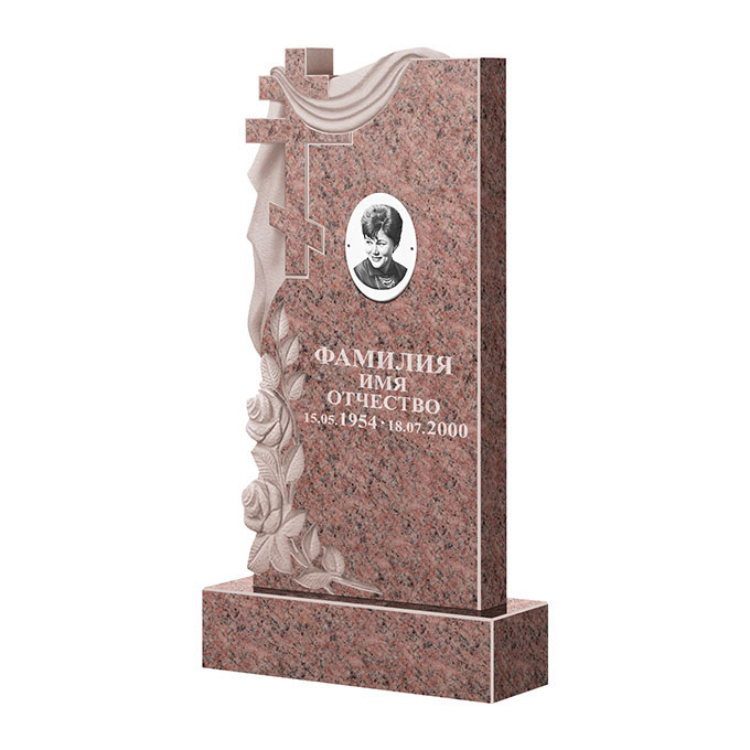 Гранитные памятники в Магнитогорске | Памятник из гранита Розалия Pink ФГЦ-189