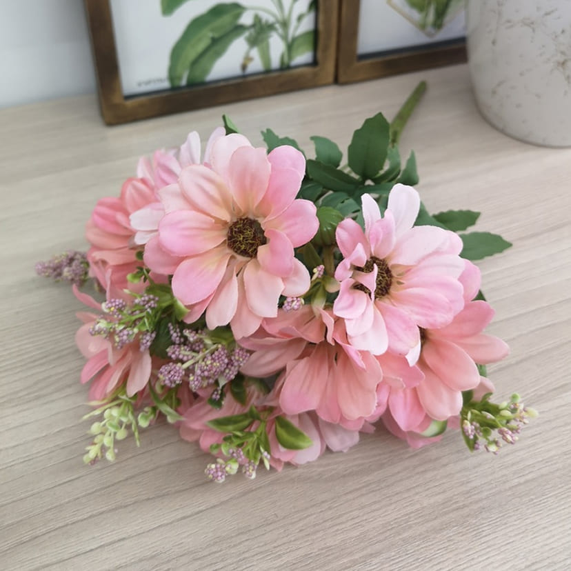 Искусственные цветы в Магнитогорске | Цветы искусственные «Ромашки с бутонами», розовые, букет