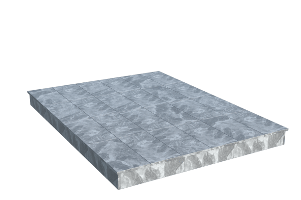 Площадки на могилу в Магнитогорске | Площадка с вертикальной (15 см) мраморной облицовкой