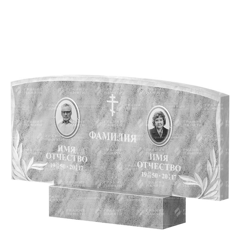 Памятники из мрамора в Магнитогорске | Двойной мраморный памятник ФМ-135