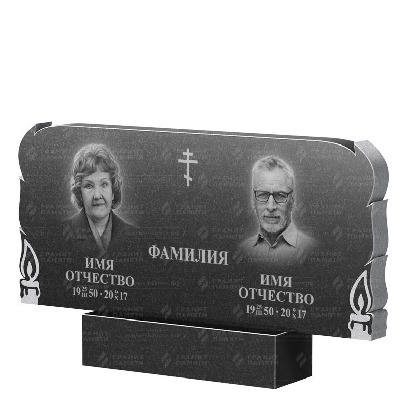 Памятники из гранита двойные в Магнитогорске | Двойной гранитный памятник ФГ-133