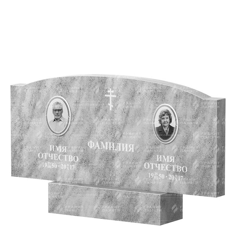 Памятники из мрамора в Магнитогорске | Двойной мраморный памятник ФМ-257