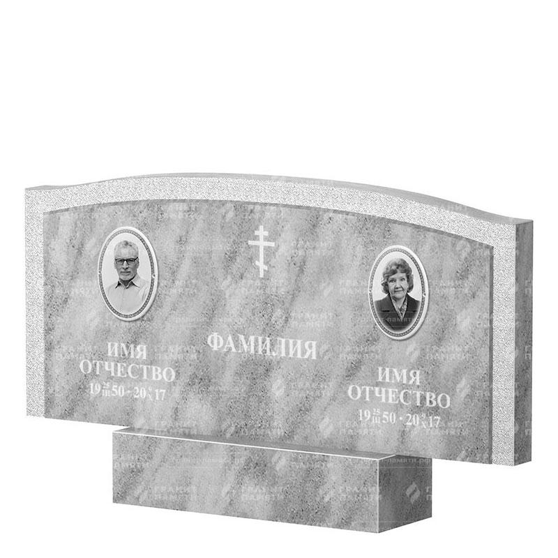 Памятники из мрамора в Магнитогорске | Двойной мраморный памятник ФМ-131