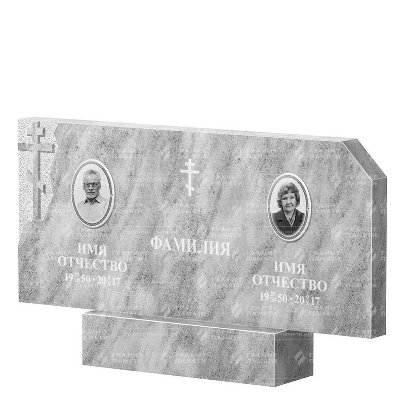 Памятники из мрамора в Магнитогорске | Двойной мраморный памятник ФМ-134