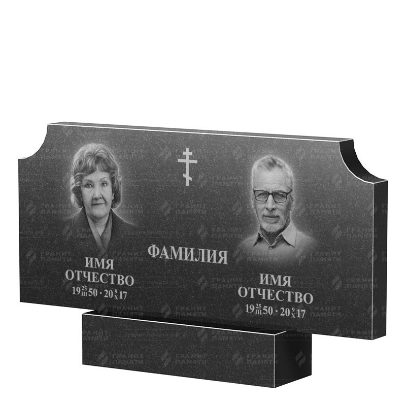Памятники из гранита двойные в Магнитогорске | Двойной гранитный памятник ФГ-253