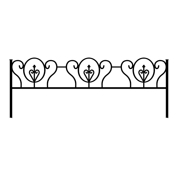 Металлические оградки, столы, скамейки в Магнитогорске | Оградка №3