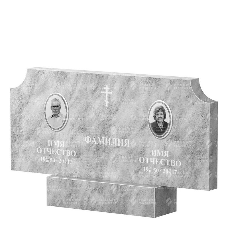Памятники из мрамора в Магнитогорске | Двойной мраморный памятник ФМ-253