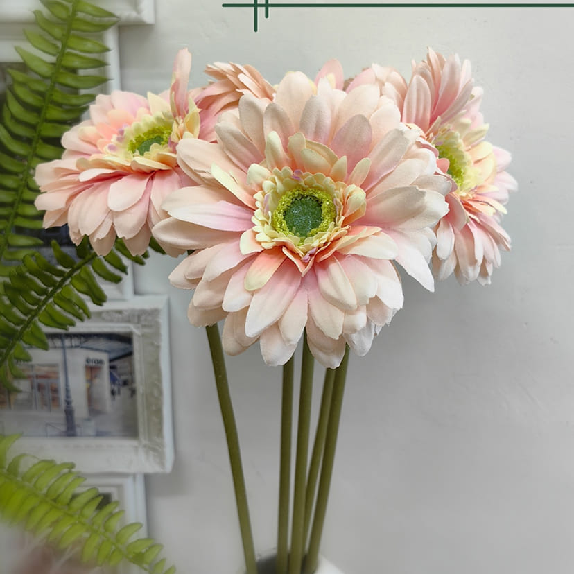 Искусственные цветы в Магнитогорске | Цветок искусственный «Гербера», молочно-розовая, одиночный