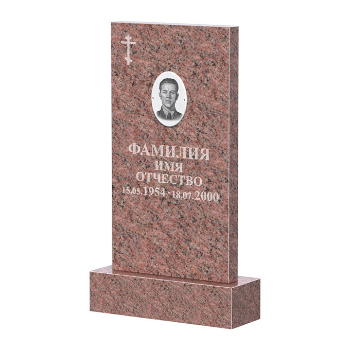 Памятники из цветного гранита в Магнитогорске | Памятник из гранита Розалия Pink прямой