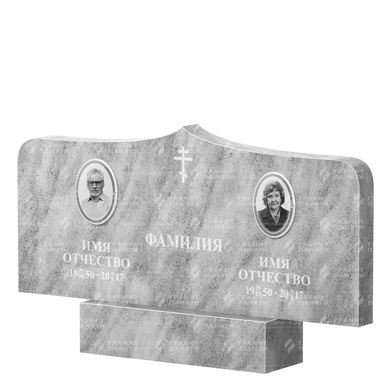 Памятники из мрамора в Магнитогорске | Двойной мраморный памятник ФМ-260