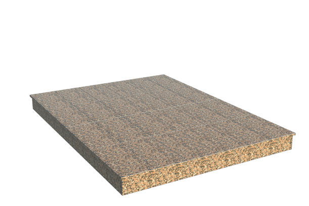 Площадки на могилу в Магнитогорске | Площадка с вертикальной (15 см) облицовкой Южно-султаевским гранитом