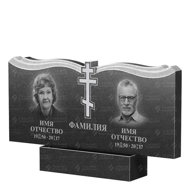 Гранитные памятники в Магнитогорске | Двойной гранитный памятник ФГ-262