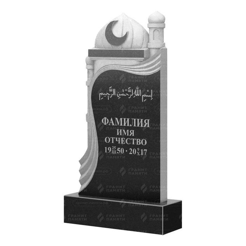 Мусульманские памятники на могилу в Магнитогорске | Гранитный памятник ФГ-228