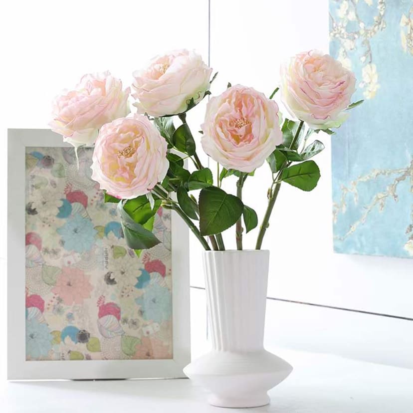 Искусственные цветы в Магнитогорске | Цветок искусственный «Роза пионовидная», молочно-розовая, одиночный