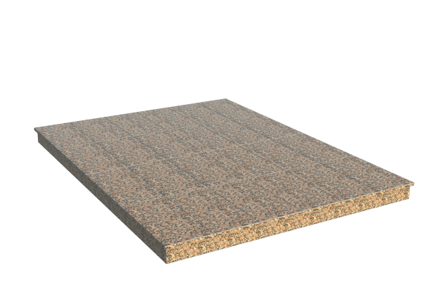 Площадки на могилу в Магнитогорске | Площадка с вертикальной (10 см) облицовкой Южно-султаевским гранитом