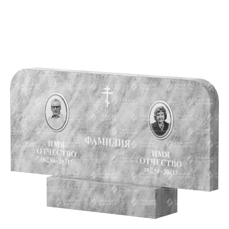 Памятники из мрамора в Магнитогорске | Двойной мраморный памятник ФМ-254