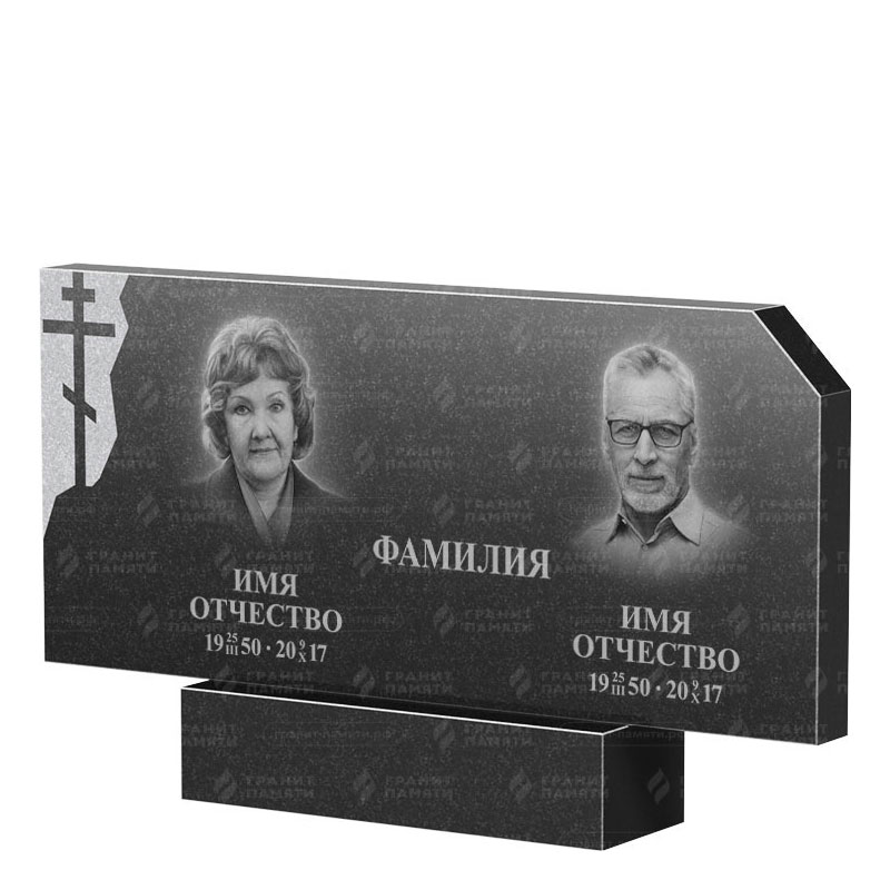 Памятники из гранита двойные в Магнитогорске | Двойной гранитный памятник ФГ-134