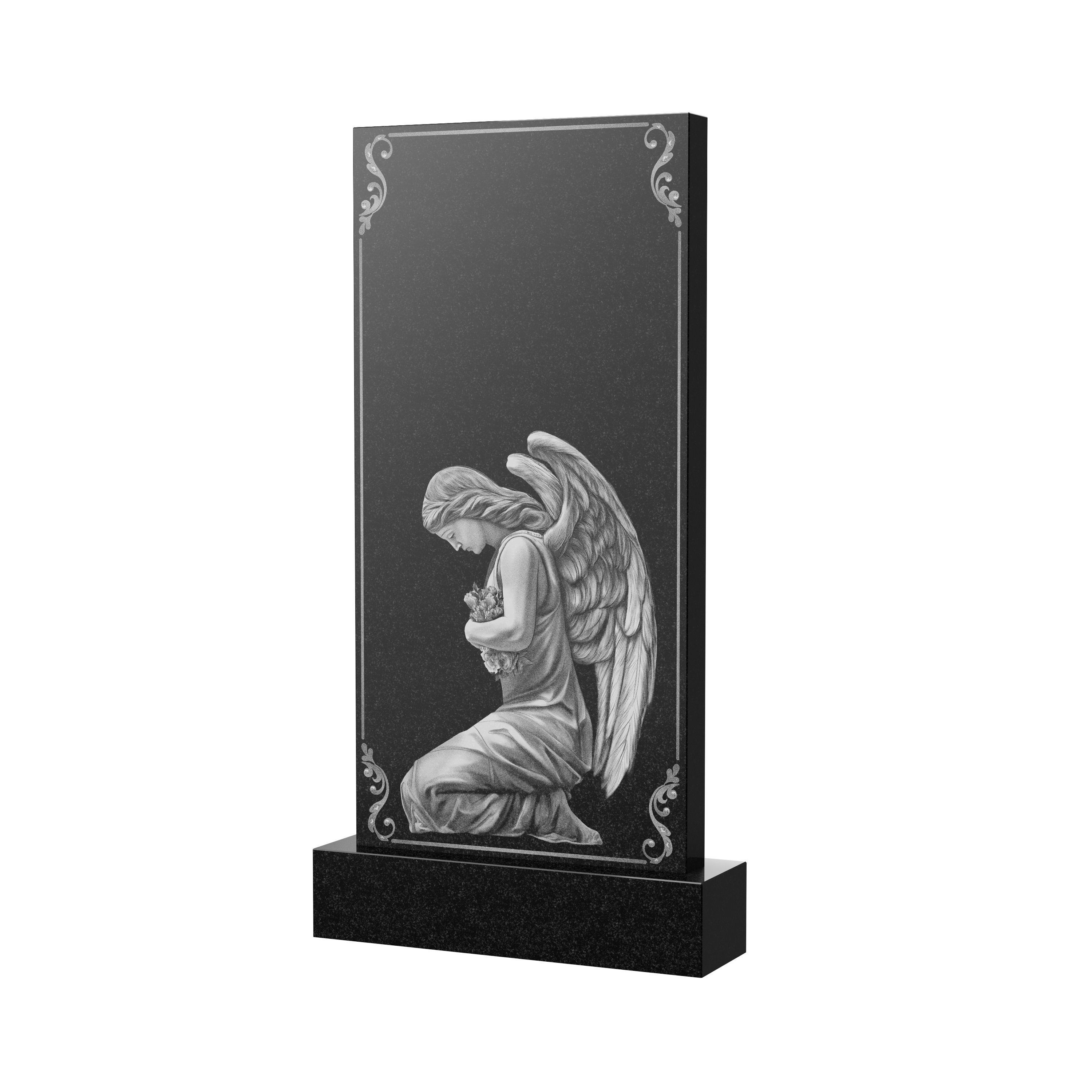 Оборотная сторона | Оформление оборотной стороны стелы с ангелом, рисунок ОБ-023